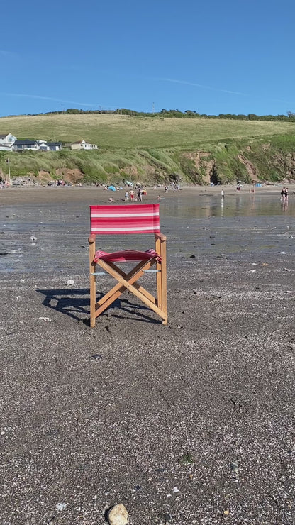 Fuchsia Mango Wood Folding Premium Director's Chair